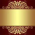 Luxury Background with golden royal Borders. Royalty Free Stock Photo