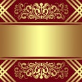 Luxury Background with royal Borders and Ribbon Royalty Free Stock Photo