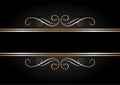 Luxury Background with royal golden Borders and Ribbon Royalty Free Stock Photo