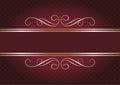 Luxury Background with royal golden Borders and Ribbon. Dark red background. ÃÂbstract vector background