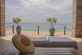 Luxury bar and restaurant at the tropical beach, place to relax and chill