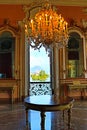 Luxury baroque palace interior Isola Bella Lago Maggiore Italy Royalty Free Stock Photo