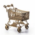 Luxury baroque shopping cart. Ai generated photo