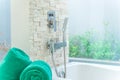 Luxury bathroom features  bathtub Royalty Free Stock Photo