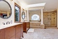 Luxury bathroom interior with columns Royalty Free Stock Photo