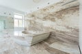 Luxury bathroom with marble tiles Royalty Free Stock Photo