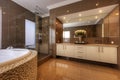 Luxury bathroom in modern home Royalty Free Stock Photo