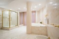 Luxury bathroom in pastel colors Royalty Free Stock Photo