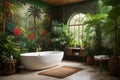 Luxury Bathroom transformed into a jungle paradise