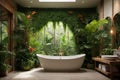 Luxury Bathroom transformed into a jungle paradise