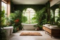 Luxury Bathroom transformed into a jungle paradise