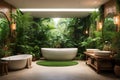 Luxury Bathroom transformed into a jungle paradise