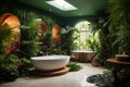 Luxury Bathroom transformed into a jungle paradise