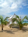Luxury beach hut corn island nicaragua Royalty Free Stock Photo