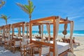 A luxury beach setting in Cancun, MÃÂ©xico. Royalty Free Stock Photo