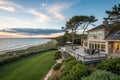 Luxury Beachfront Property in Brewster, Cape Cod Royalty Free Stock Photo