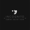 Incognito logo template. Luxury logo. Mask logotype.