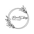 Luxury beauty shop logo vector monogram icon design. Luxury Beauty fashion logo black icon. Beauty shop logo design