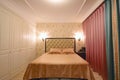 Luxury bedroom, night scene Royalty Free Stock Photo
