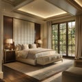 Luxury bedroom designed with a focus on tranquility