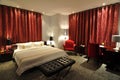 Luxury bedroom at night Royalty Free Stock Photo