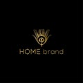 Luxury bird feather logo design