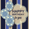 Luxury Birthday card with pattern balloons