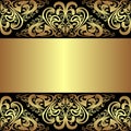 Luxury black Background with golden royal Borders