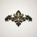 Luxury Black Decorative Element With Gold And Black Design Royalty Free Stock Photo