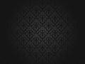 Luxury black floral wallpaper illustration