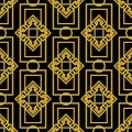 Luxury black and gold art deco patterns collection Royalty Free Stock Photo