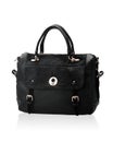 Luxury black leather lady handbag