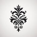 Luxury Black Ornamental Flower Design For Elegant Decor Royalty Free Stock Photo