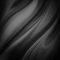 Luxury black silk background material with folds