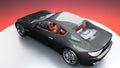 Luxury black sport car . realistic 3d rendering. Royalty Free Stock Photo