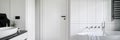 Luxury black and white bathroom, panorama Royalty Free Stock Photo