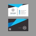 Luxury blue abstract businesscard template design