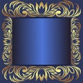 Luxury blue Frame decorated the royal Borders