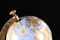 Luxury blue and gold globe, representing international travel or business