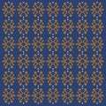 Luxury Blue Gold Ornamental Pattern Royalty Free Stock Photo