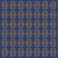 Luxury Blue Gold Ornamental Pattern Royalty Free Stock Photo