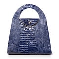 Luxury blue leather female bag