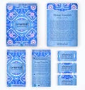 Luxury blue oriental layout for brochure, flyer, booklet, invitation, business cards