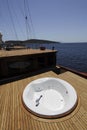 Luxury boat deck