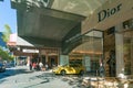 Luxury boutiques and hotels on famous Collins street in Melbourne