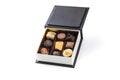 Luxury box of chocolate pralines made from finest Belgian chocolate Royalty Free Stock Photo