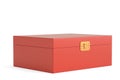 Luxury box Isolated On White Background, 3D render. 3D illustration Royalty Free Stock Photo