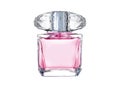 Luxury brand perfume glass bottle, pink scent and odor. Royalty Free Stock Photo