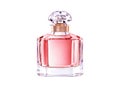 Luxury brand perfume glass bottle, pink scent and odor. Royalty Free Stock Photo