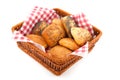 Luxury bread rolls in basket Royalty Free Stock Photo